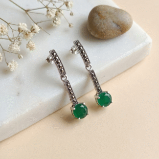 Emerald Green Drop Earrings