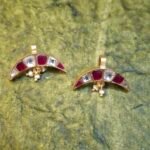 Ruby & Kundan Crescent Bugadi Earrings