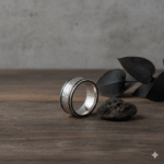 Men’s Hammered Silver Band Ring