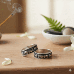 Oxidized Silver Lotus Toe Ring